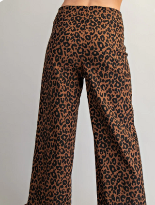 Leopard Wide Leg Pants