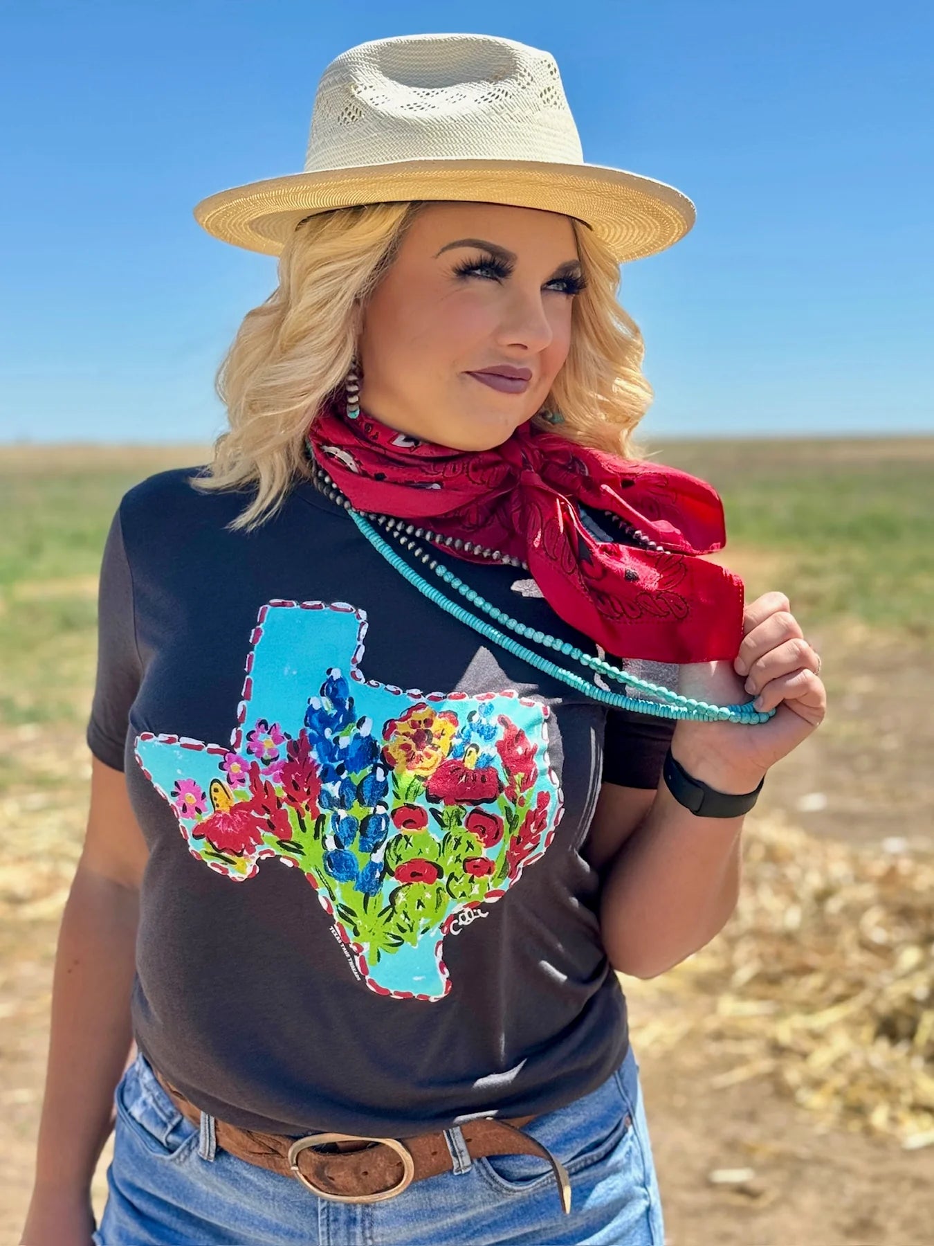 Floral Texas Tee