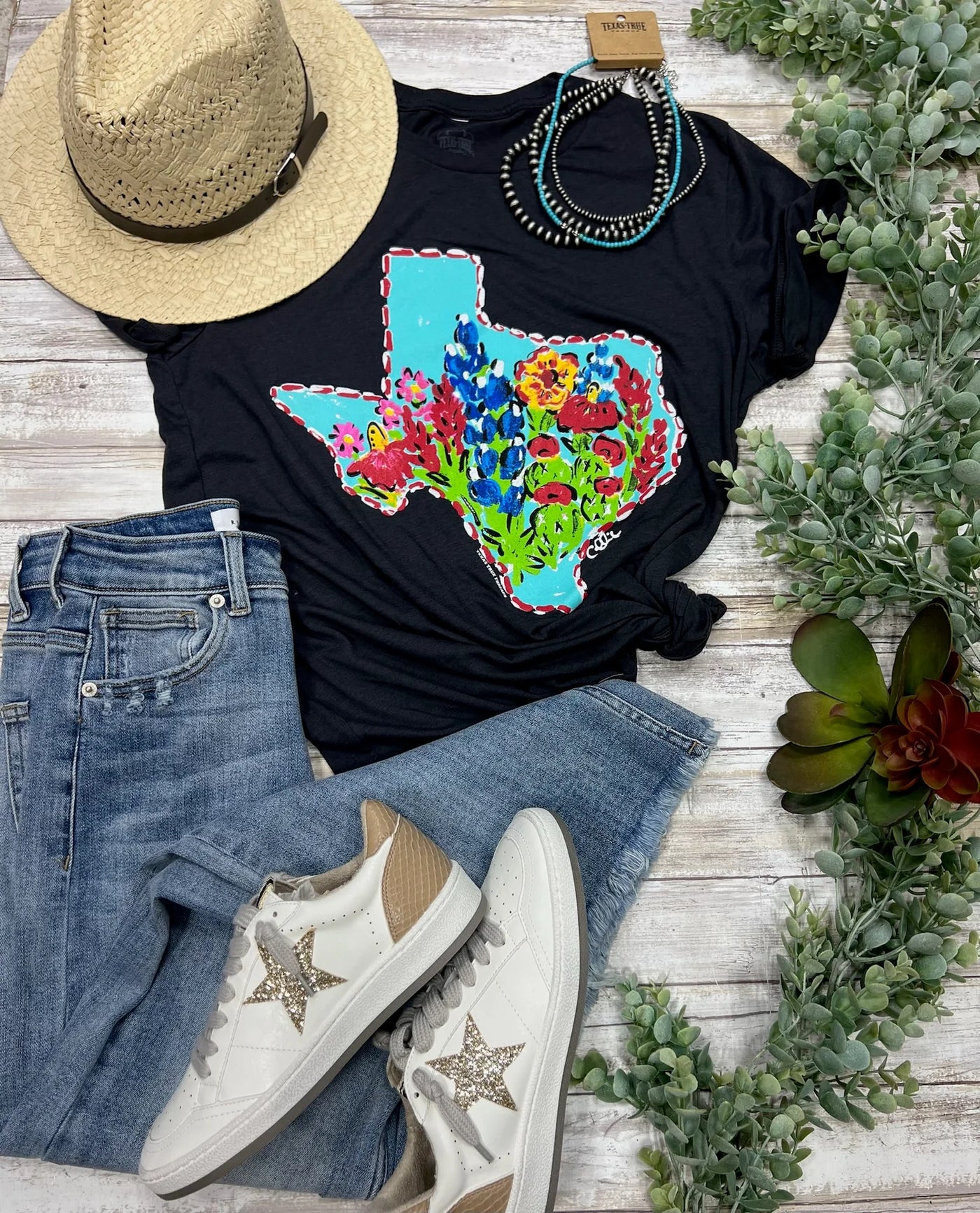 Floral Texas Tee