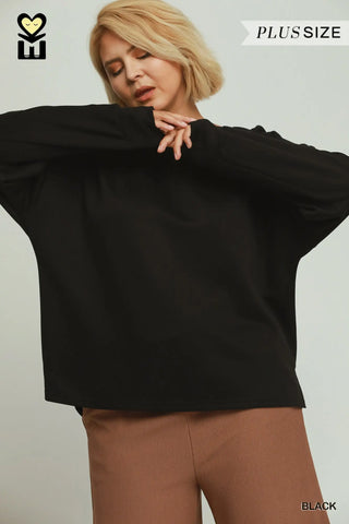 Drop Shoulder Detailed Back Top