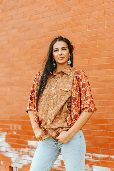 Western Abstract Blouse
