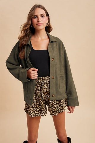 Olive Suede Jacket