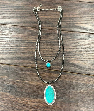 Handmade 20" Navajo Turquoise Necklace