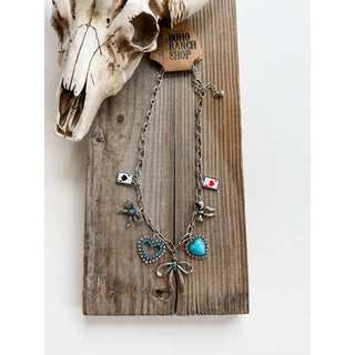 Western Cross - Bow - Multi Charm Necklace