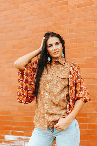 Western Abstract Blouse