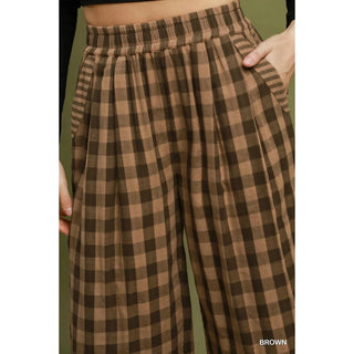 Brown Checkered Outfit