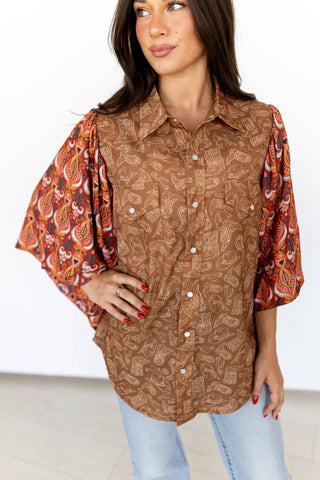 Western Abstract Blouse