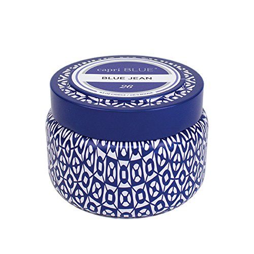 Blue Jean Printed Travel Tin capri BLUE Candle