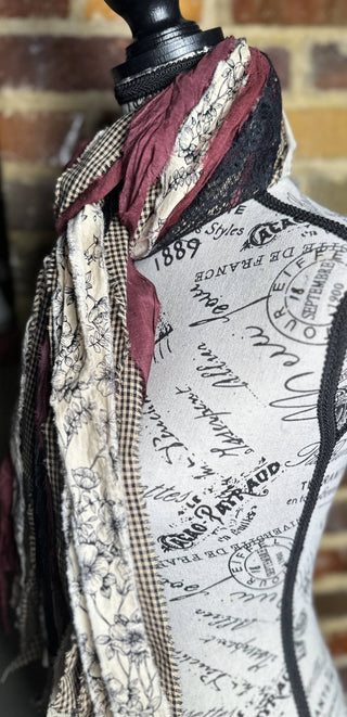 Fringe Scarf - DARK ACADEMIA