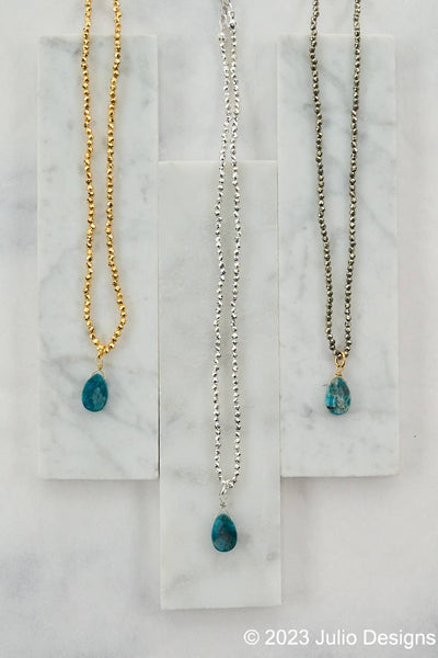 Turquoise Pyrite Necklace