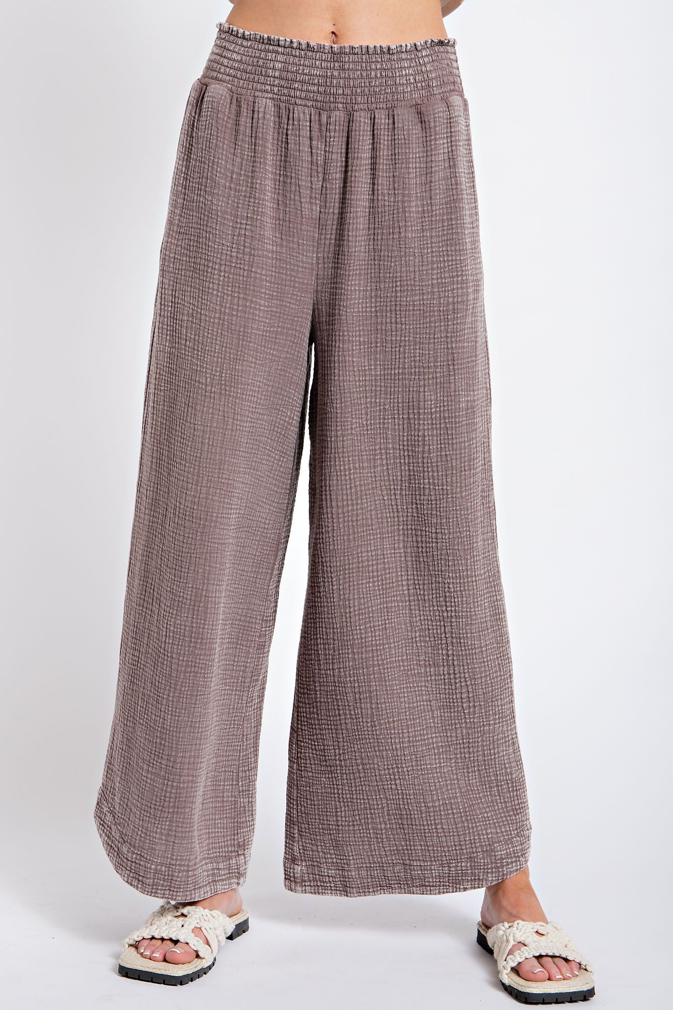 Washed Cotton Gauze Pants (size medium)