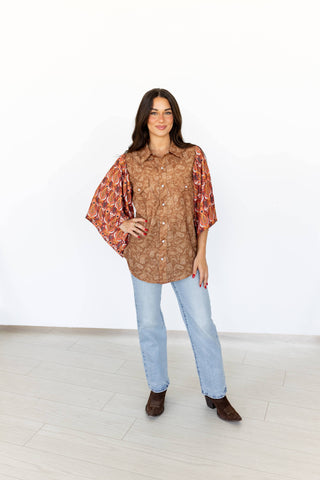 Western Abstract Blouse