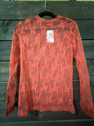 Rust Lace Top
