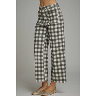 Gingham Wide Leg Pants