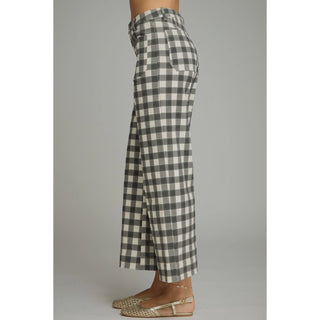 Gingham Wide Leg Pants