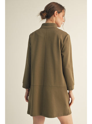 Olive Shift Dress