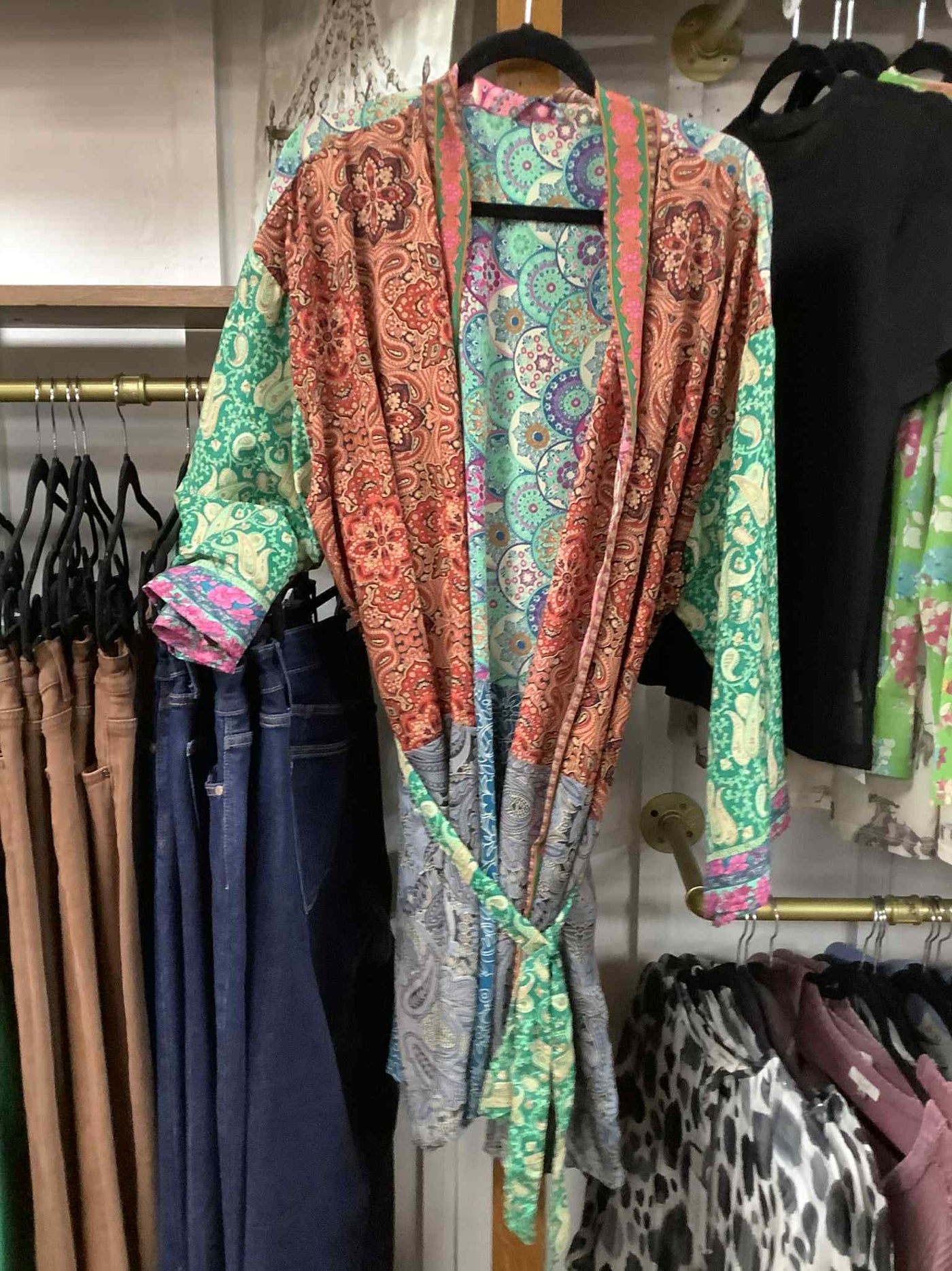 Plus Size Short Kimono Robe