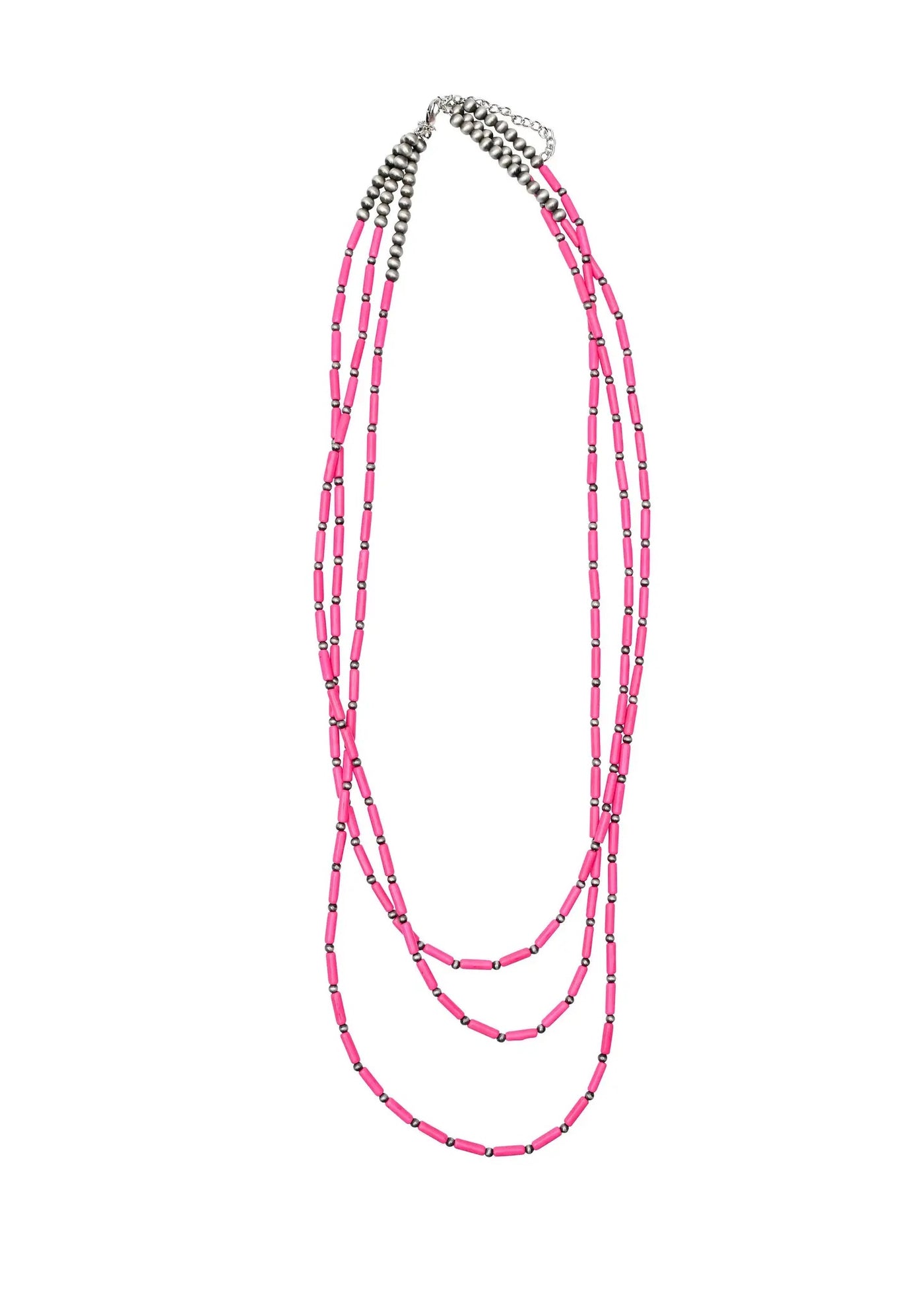 Three Strand Pink Necklace