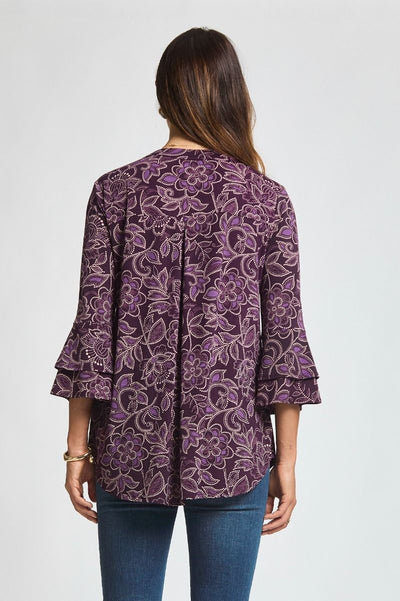 Plum Floral Top