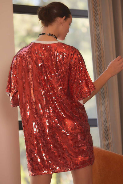 Red Santa Baby Sequin Tunic