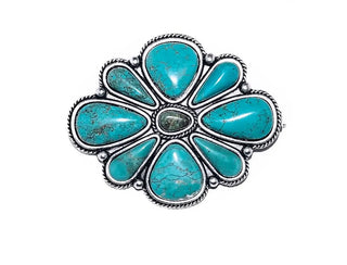 Extra Large Turquoise Cluster Pin