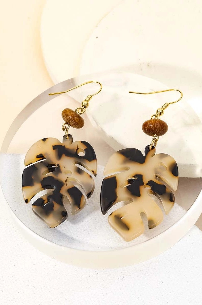 Acetate Circle Drop Earrings