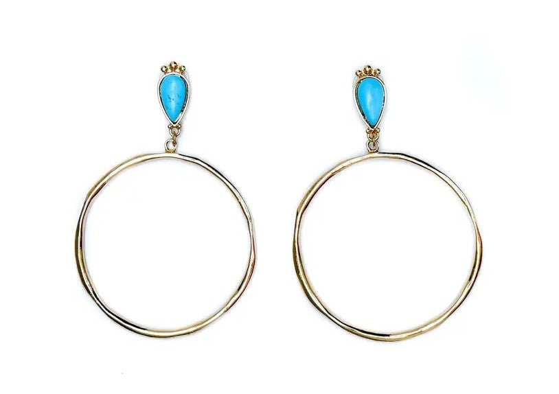 Hammered Hoop Earrings