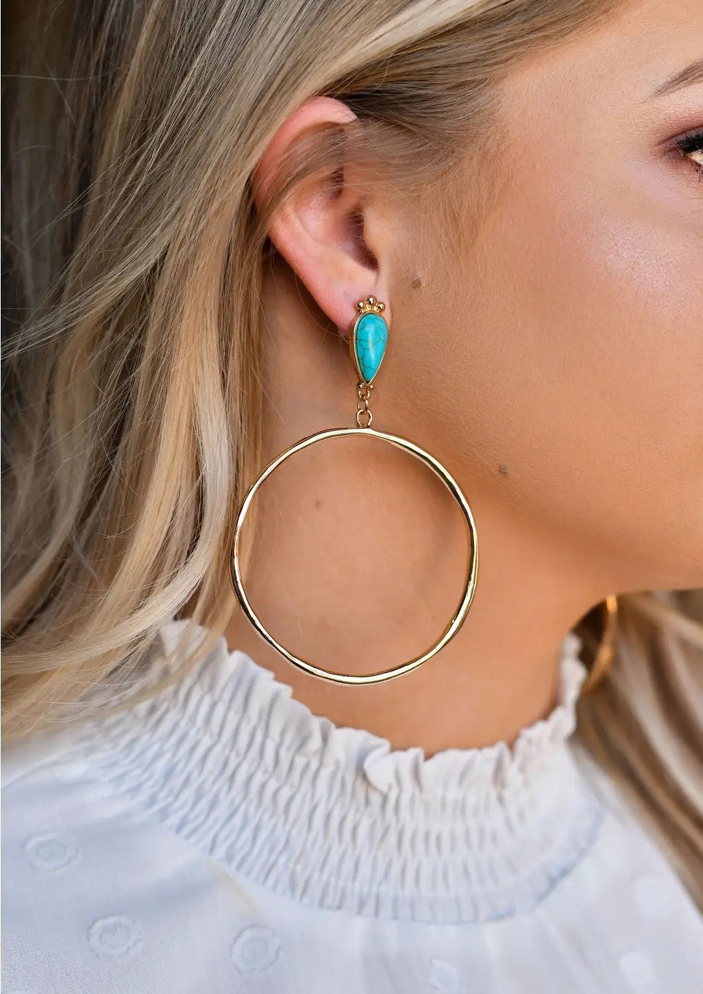 Hammered Hoop Earrings