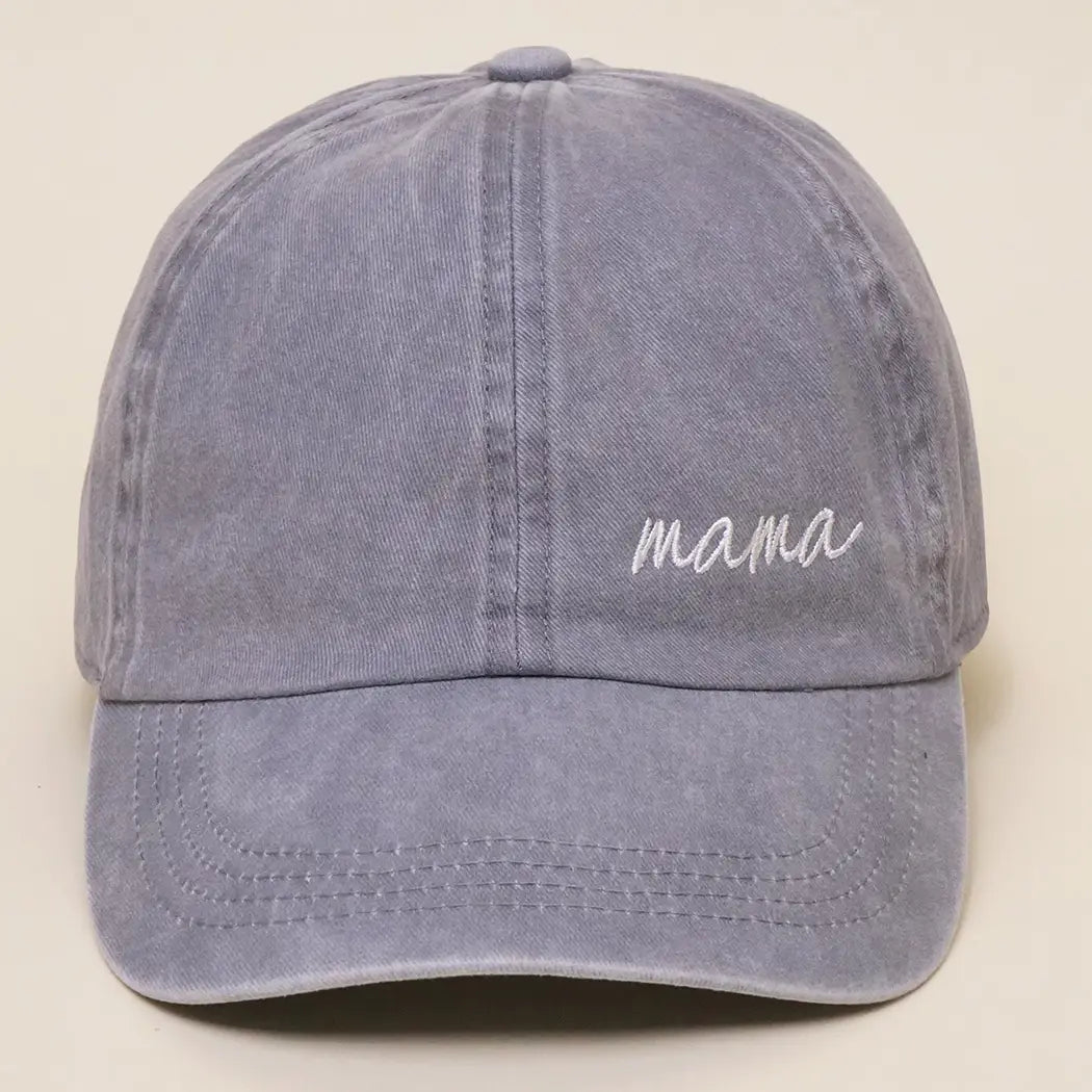 Mama Embroidery Baseball Cap