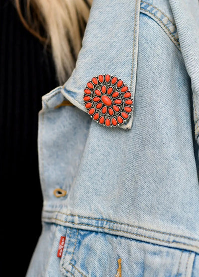 Red Cluster Pin