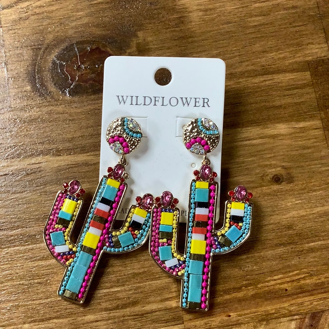 Colorful Cactus Earrings